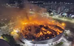 Стадион вспыхнул во время ЧМ с казахстанцами в Бразилии