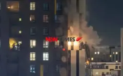 Появились кадры с пожара в Астане, где погибли трое детей