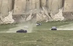 Казахстанцев возмутил дрифт в «Долине замков» на краснокнижных тюльпанах