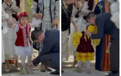 Обряд «Тұсау кесер» провели упавшим с высоты девочкам