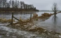 Обрушение берега реки Келес угрожает домам и школе в Туркестанской области