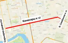 Улицу Кенесары в Астане частично перекрыли