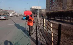 Генеральная уборка идёт на улицах Астаны