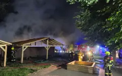 Густой дым и пламя: страшный пожар вспыхнул ночью в Алматинском зоопарке