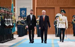 В Астане состоялась церемония встречи Президента Черногории
